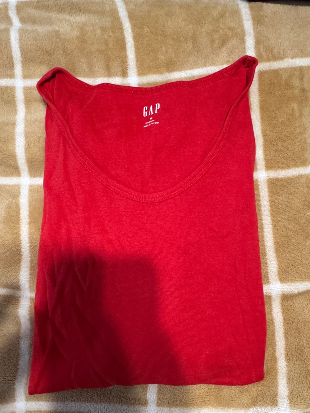 GAP Bright Red Scoop Neck Tank